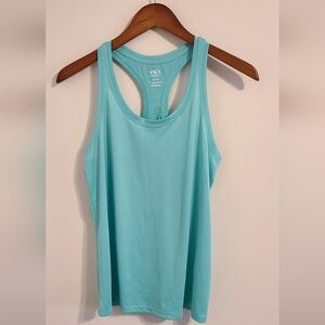 Athletic Works Light Blue Racerback Tank Top